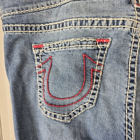 TRUE RELIGION Rocco Relaxed Skinny Mens Jeans Light Blue Size 44 Measured 46x32 - Picture 12 of 15